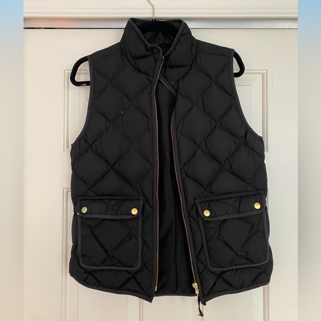 J.Crew - Black Excursion Quilted Puffer Down Vest
